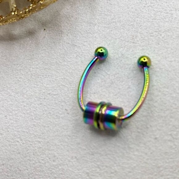 Tarnish Free Magnetic Fake Nose Ring For Women 316L Stainless Steel - Picture 7 of 7